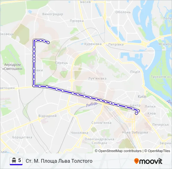5 Trolleybus Line Map