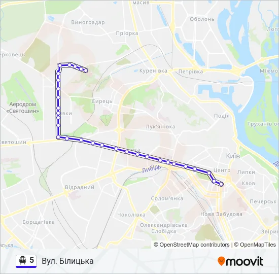 5 Trolleybus Line Map