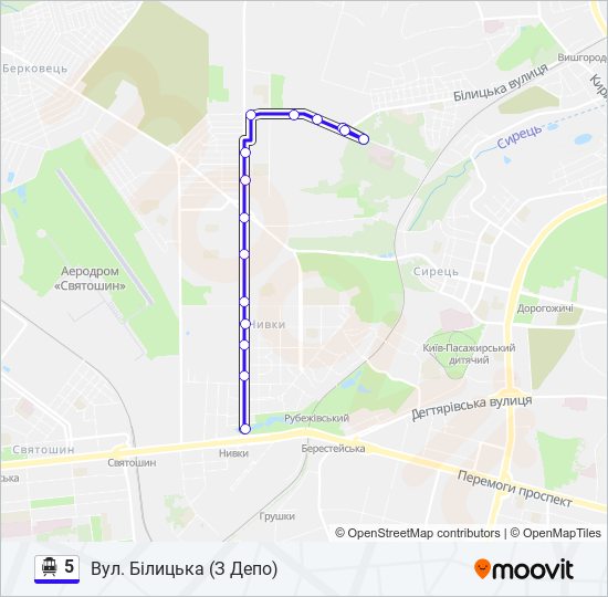 5 Trolleybus Line Map