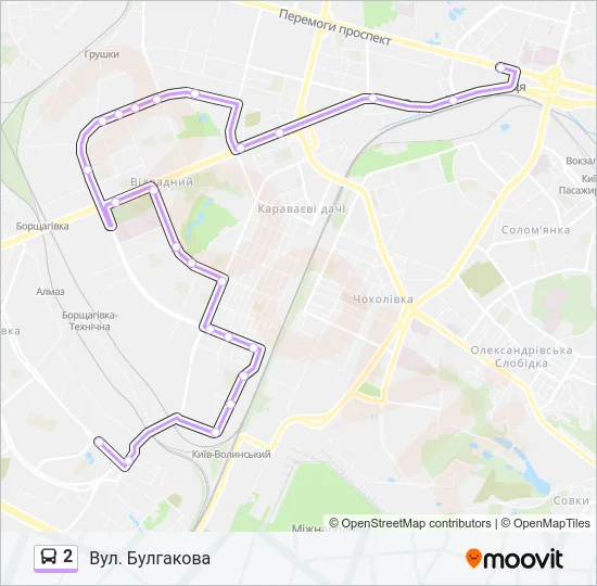 2 Bus Line Map