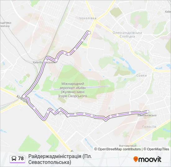 78 Bus Line Map