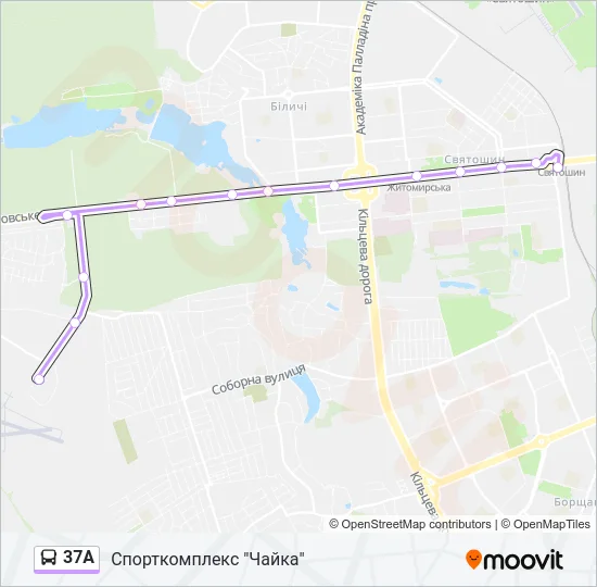 37А Bus Line Map