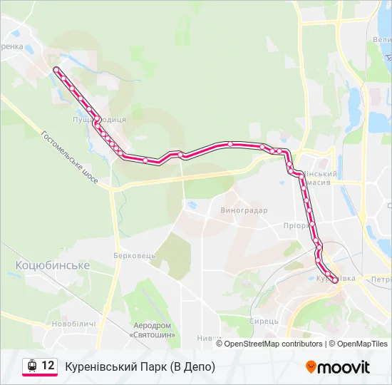 12 Light Rail Line Map