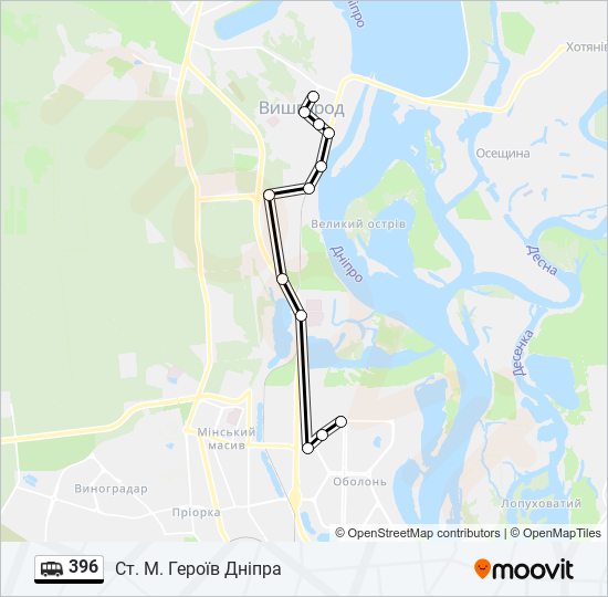 396 shuttle Line Map