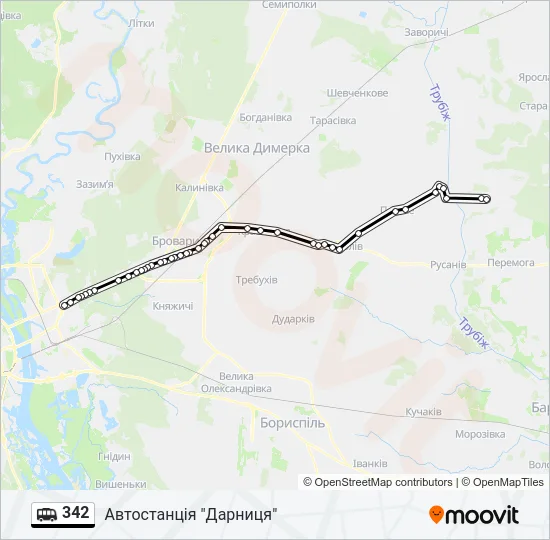 342 Shuttle Line Map