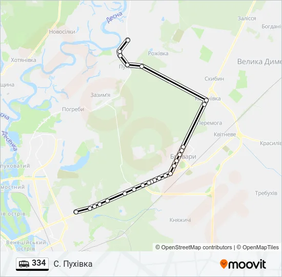 334 Shuttle Line Map