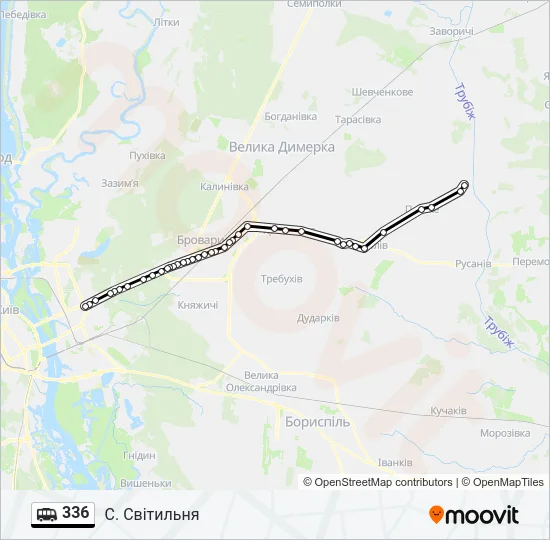 336 Shuttle Line Map