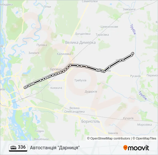 336 Shuttle Line Map