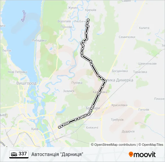 337 Shuttle Line Map