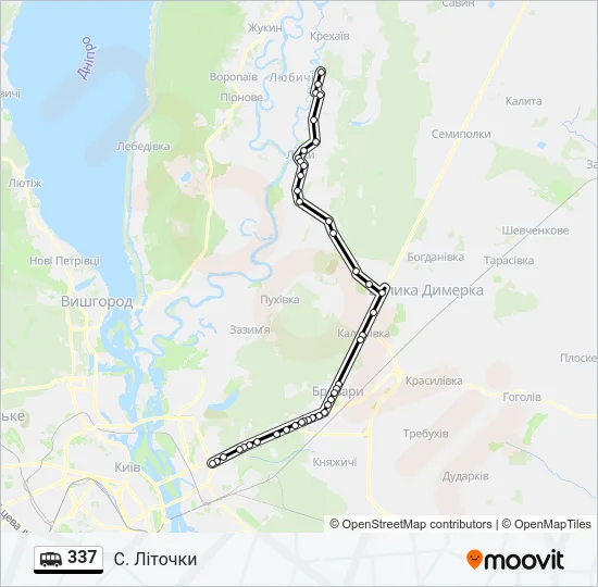 337 shuttle Карта лінії