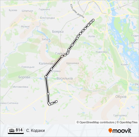 814 shuttle Line Map