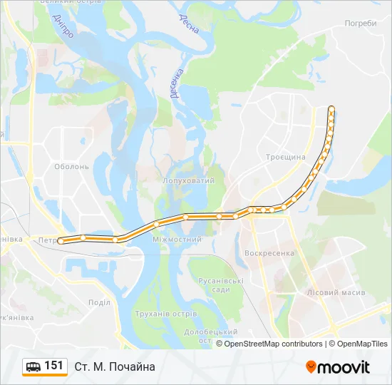151 Shuttle Line Map