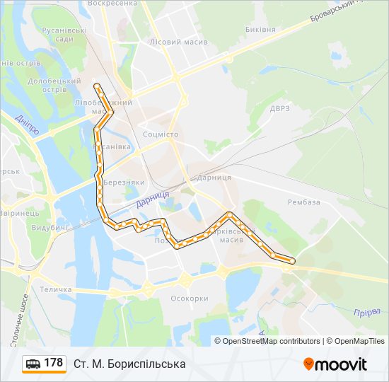 178 shuttle Line Map