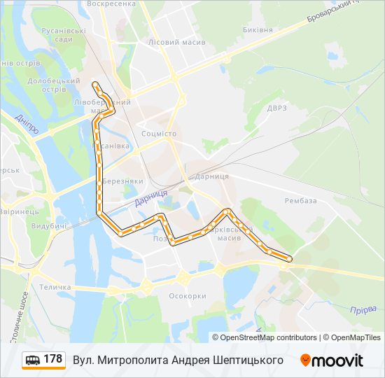 178 shuttle Line Map