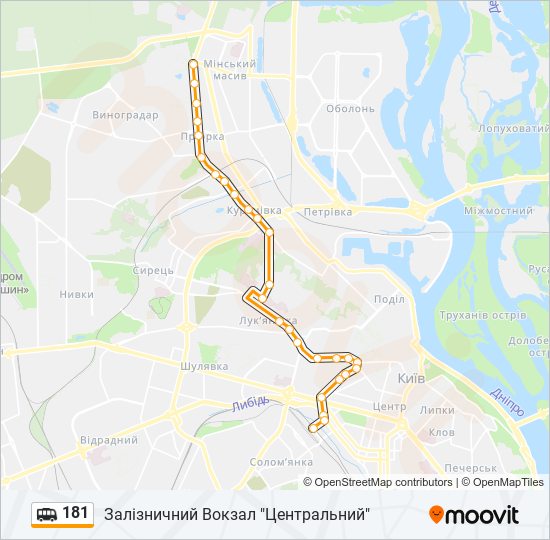 181 shuttle Line Map