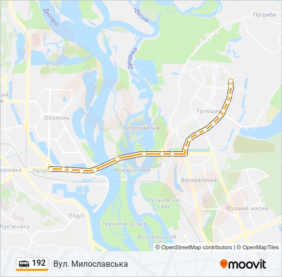 192 shuttle Line Map