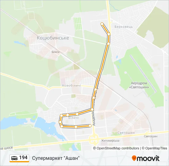 194 Shuttle Line Map