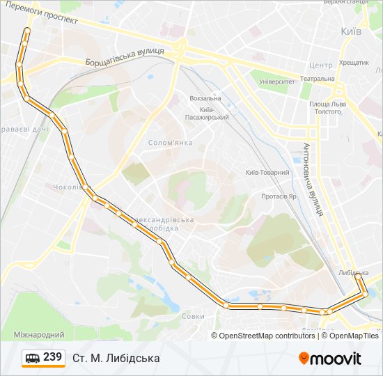 239 shuttle Line Map