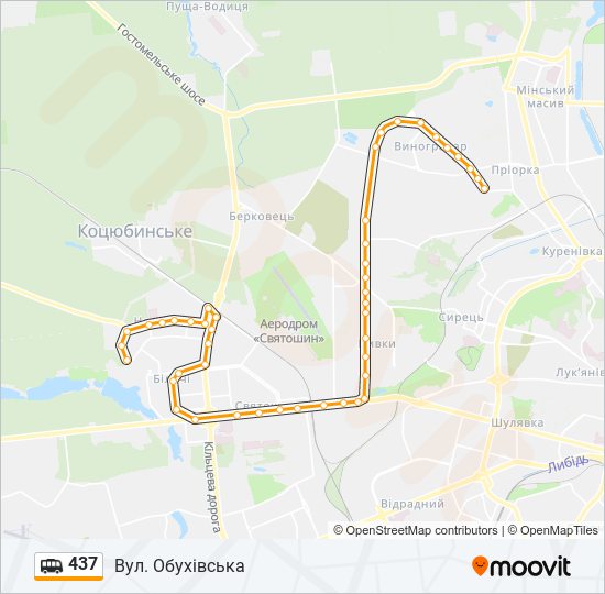 437 shuttle Line Map