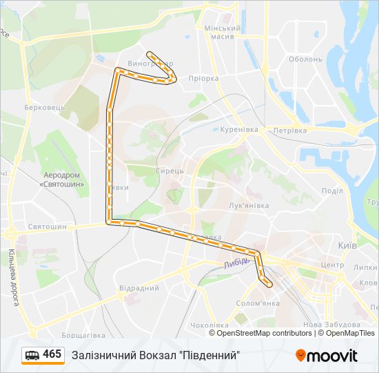 465 shuttle Line Map