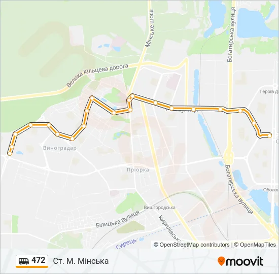 472 shuttle Карта лінії