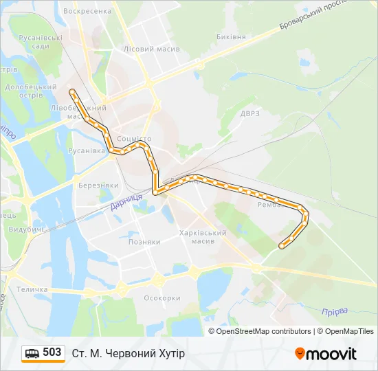 Маршрутка 503: карта маршрута
