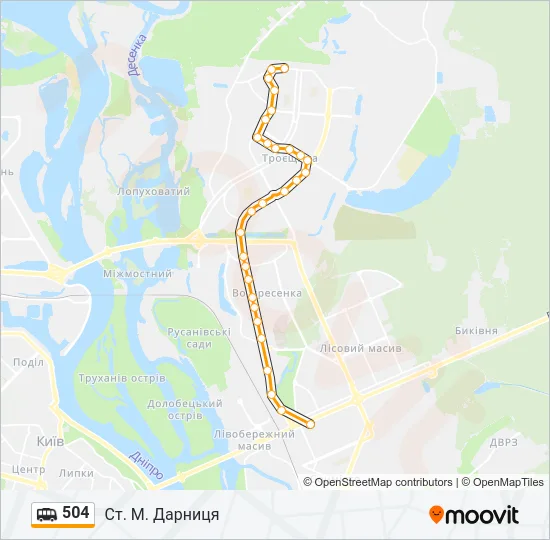 504 Shuttle Line Map