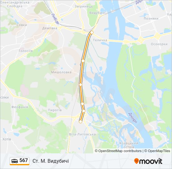 567 shuttle Line Map