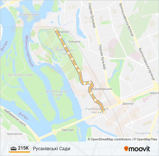 215К shuttle Line Map