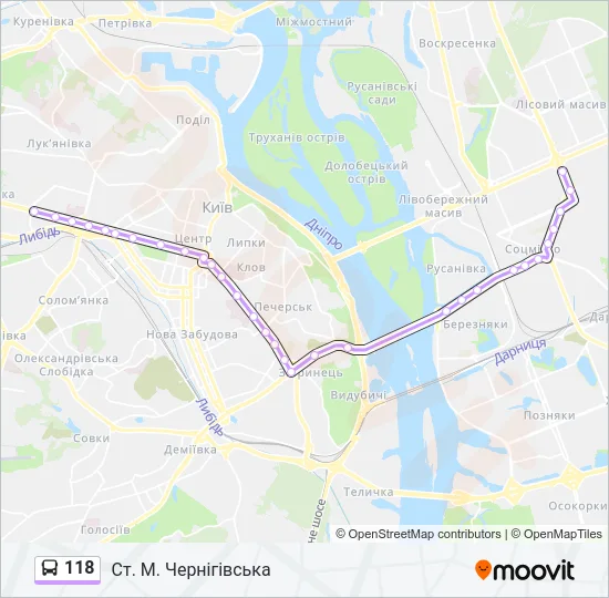 118 Bus Line Map