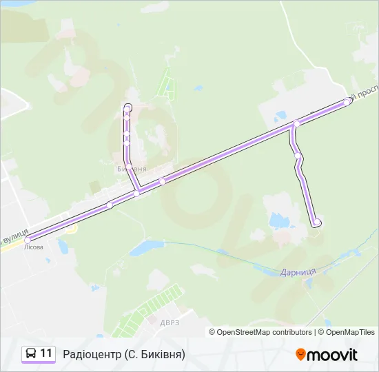 11 Bus Line Map