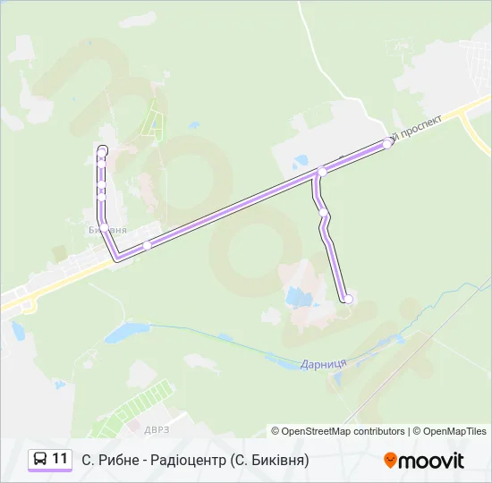 11 Bus Line Map