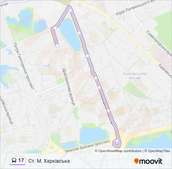 17 Bus Line Map