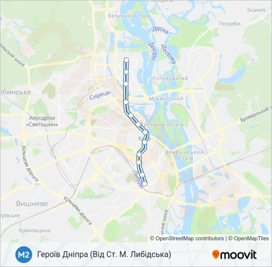 М2 Metro Line Map