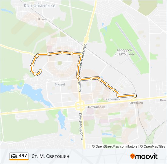 497 shuttle Line Map