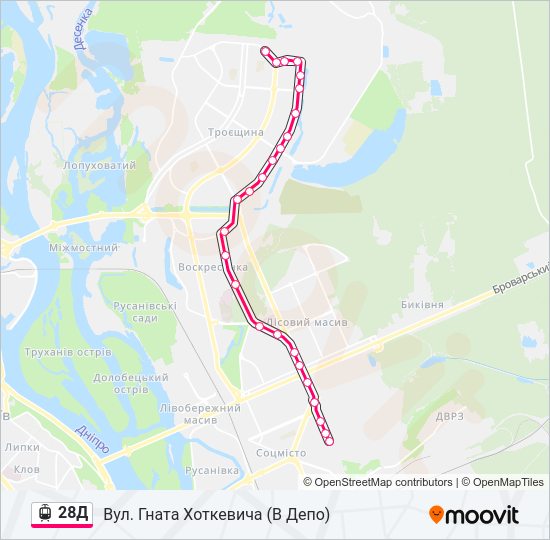 28Д Light Rail Line Map