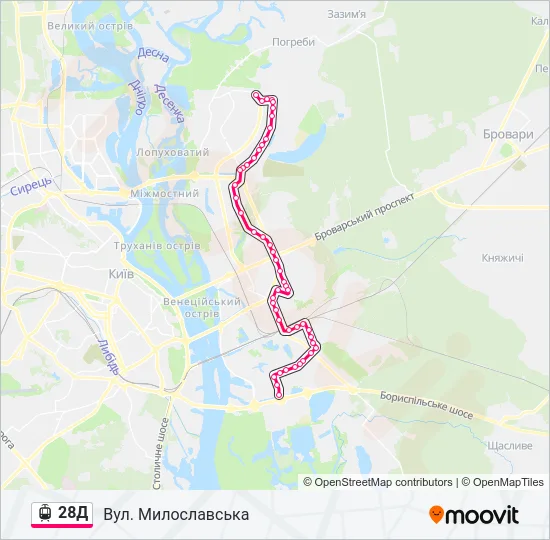 28Д Light Rail Line Map