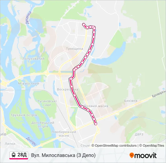 28Д Light Rail Line Map