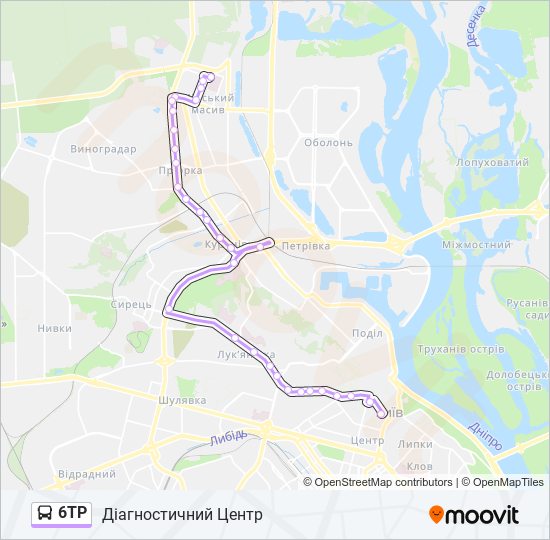 6ТР bus Line Map