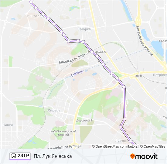28ТР bus Line Map