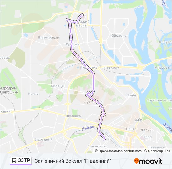 33ТР bus Line Map