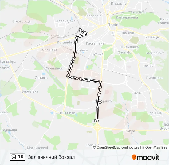 10 Bus Line Map