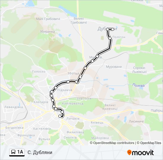 1A Bus Line Map
