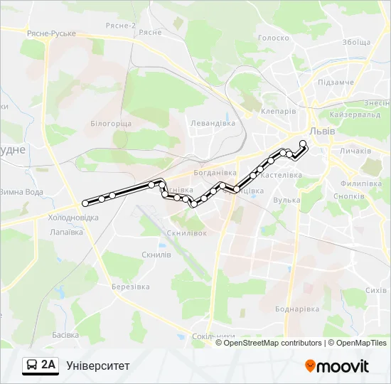 2A Bus Line Map