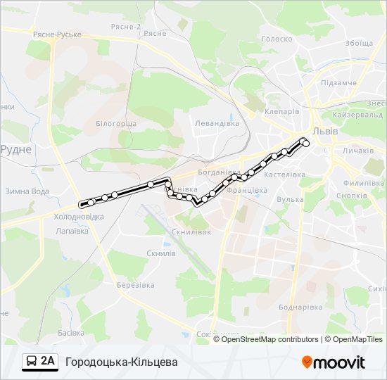 2A bus Line Map