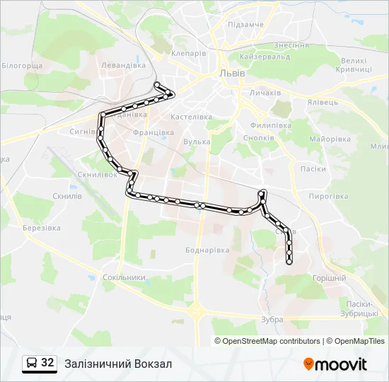 32 Bus Line Map