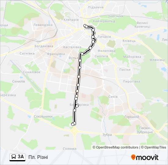 3A Bus Line Map