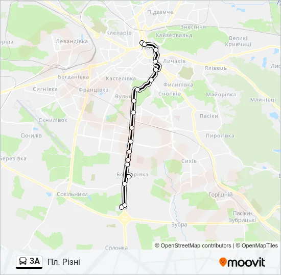 3A Bus Line Map