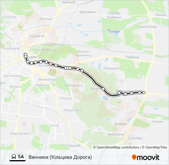 5A Bus Line Map