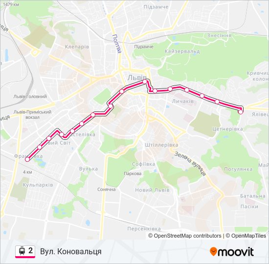 2 light rail Line Map